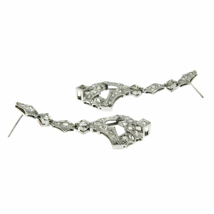 Boucles d'oreilles Boucles d'oreilles Art Déco Diamant 58 Facettes