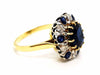 Bague 53 Bague Fleur Or jaune Saphir 58 Facettes 1436595CN