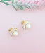 Earrings Flower Pearl & Diamond Earrings 58 Facettes AA 1580