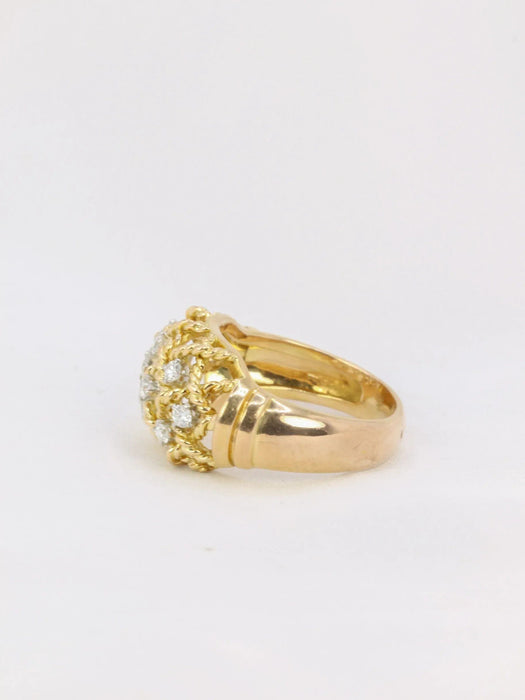 Bague 61 Bague Or jaune Diamants 58 Facettes J158