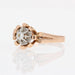 Ring 53 Vintage rose gold solitaire diamond ring 58 Facettes 22-300