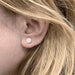 White gold diamond stud earrings. 58 Facettes 31847