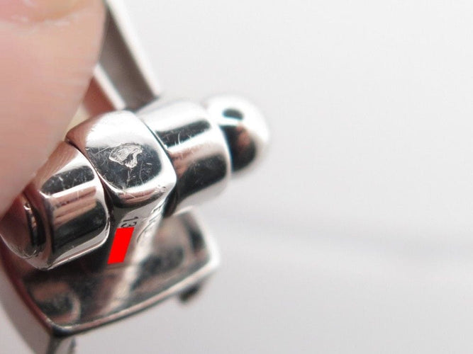 Bracelet bracelet FRED force 10 gm manille en or blanc 18k cable bleu 18cm 58 Facettes 253261