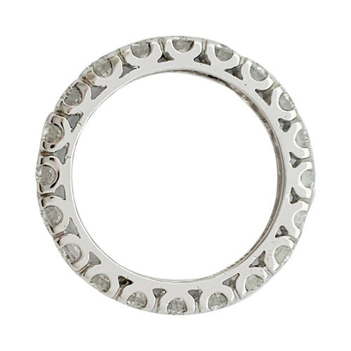 Bague 52 Alliance or blanc diamants. 58 Facettes 33218