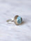 Bague vintage topaze bleue et diamants sur or et argent 58 Facettes