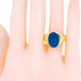 Ring Blue Agate Signet Ring 58 Facettes 7CC3916DB1F34D9A856726197078BE9D
