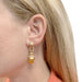 Boucles d'oreilles Boucles d'oreilles en or jaune saphirs jaunes et diamants. 58 Facettes 31560