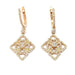 Rose gold lace diamond drop earrings 58 Facettes