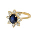 Ring 53 Marguerite Sapphire and Diamond Ring 58 Facettes TBU