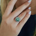 Ring 53 Vintage opal jade silver ring 58 Facettes