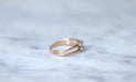 Ring Double ring ring in pink gold with diamonds 58 Facettes