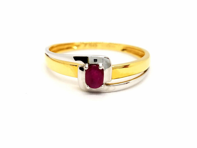 Bague 58 Bague Or jaune Rubis 58 Facettes 870443CD