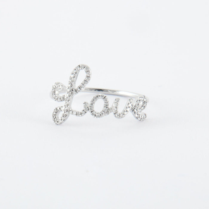 Bague Bague LOVE en or blanc & diamants 58 Facettes