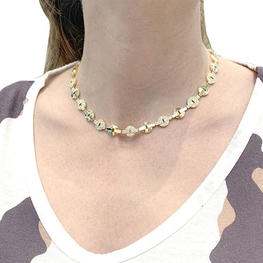 Cartier “Himalia” yellow gold necklace, diamonds. 58 Facettes 33567