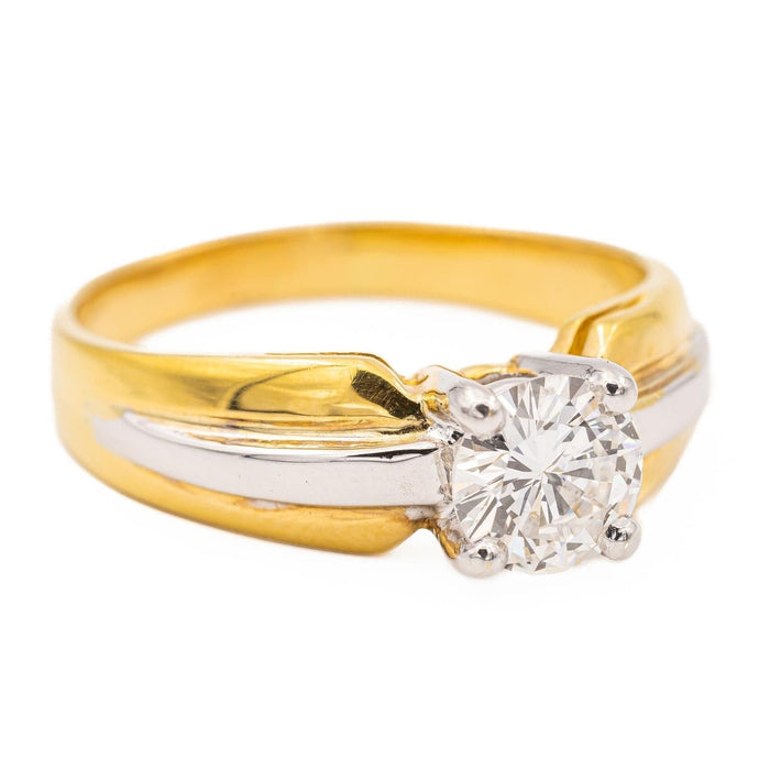 Bague 56 Bague Solitaire Or jaune Diamant 58 Facettes 578381CD