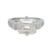Ring 54 White gold ring, 4 ct emerald cut diamond. 58 Facettes 31294