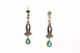 Earrings Earrings Yellow gold Platinum Emeralds Diamonds 58 Facettes 24979