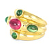 Ring 47 Yellow Gold, Tourmaline and Peridot Ring 58 Facettes 61J00076