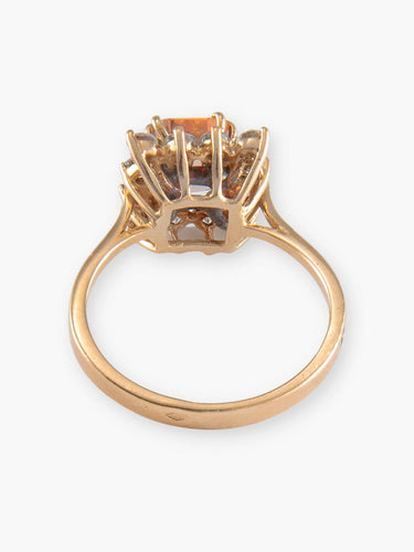 Bague 52 Bague diamants et topaze impériale rose 58 Facettes 630