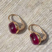 Boucles d'oreilles Dormeuses en or rose, tourmalines roses 58 Facettes 123