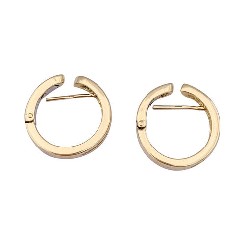 Boucles d'oreilles Paire de créoles or jaune, diamants. 58 Facettes 33523