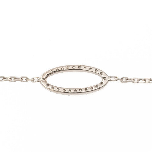 Collier Collier Or blanc Diamant 58 Facettes 2259615CN