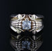 Ring 60 Retro diamond tank ring 58 Facettes 23-049