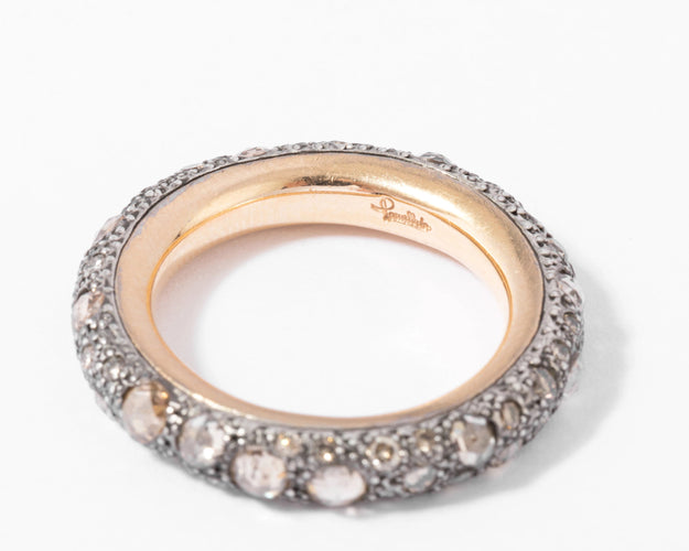 Bague Alliance diamants bruns  Pomellato modèle Tango 58 Facettes 0