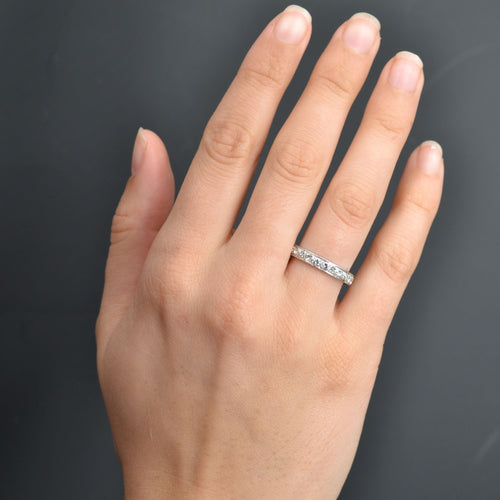 Bague 54 Alliance diamants bandeau 58 Facettes 21-670