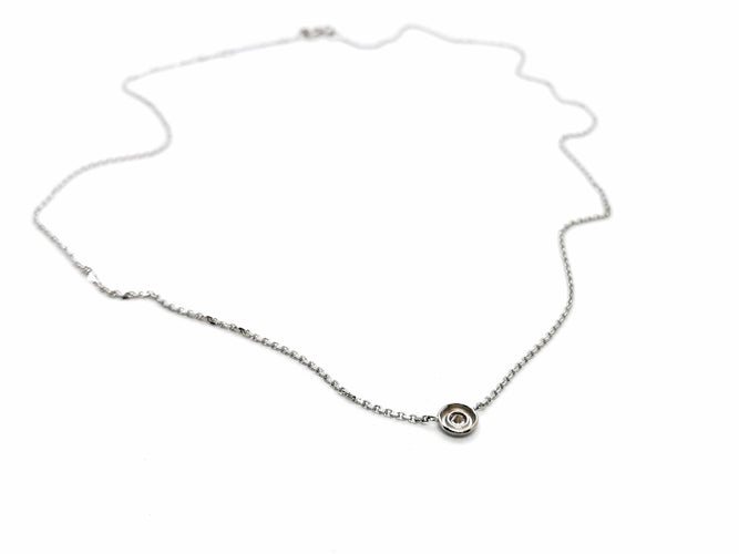 Collier Collier Or blanc Diamant 58 Facettes 1099690CN