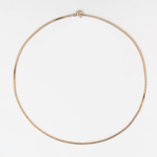 Collier Chaine or jaune maille cube 58 Facettes 15-439A