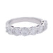 Bague 52 Alliance demi-tour or blanc, diamants. 58 Facettes 32217