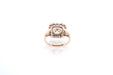 Ring 53 Art Deco style ring Rose gold Platinum Diamonds 58 Facettes 25155 24988A