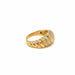Ring 54 Cartier Godrons Diamond Gold Ring 58 Facettes