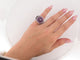 Bague 48 bague dome pierre amethyste en or blanc 18k 13gr t48 sertie de 50 diamants 58 Facettes 253465