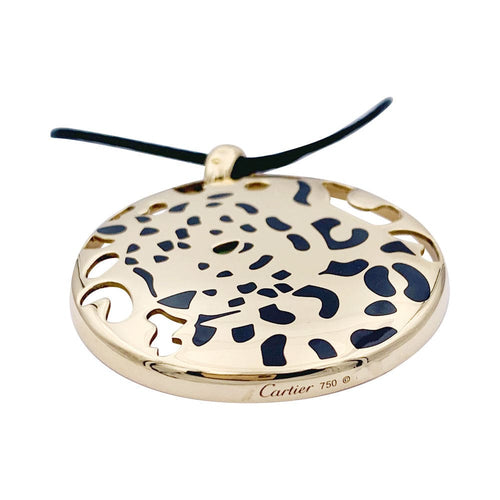 Pendentif Pendentif Cartier, "Cartier Sauvage", en or jaune, émail et tsavorite. 58 Facettes 33066