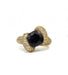 Ring 48 / Yellow / 750‰ Gold Sapphire Diamond Ring 58 Facettes 210051SP