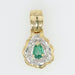 Pendant Emerald diamond pendant used yellow gold 58 Facettes 21-690