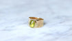 Bague 57 Bague bandeau or rose et cabochon péridot 58 Facettes