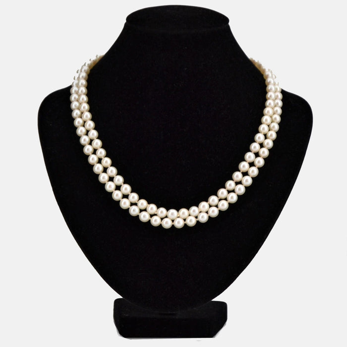 Collier Collier de perles blanches double rang 58 Facettes 21-129