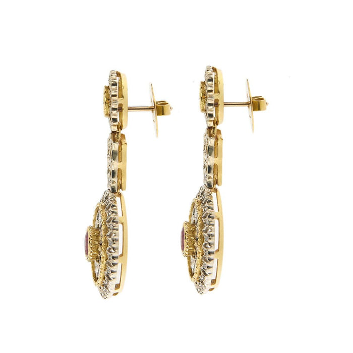 Boucles d'oreilles Boucles d'oreilles rubis et diamants 58 Facettes 28972