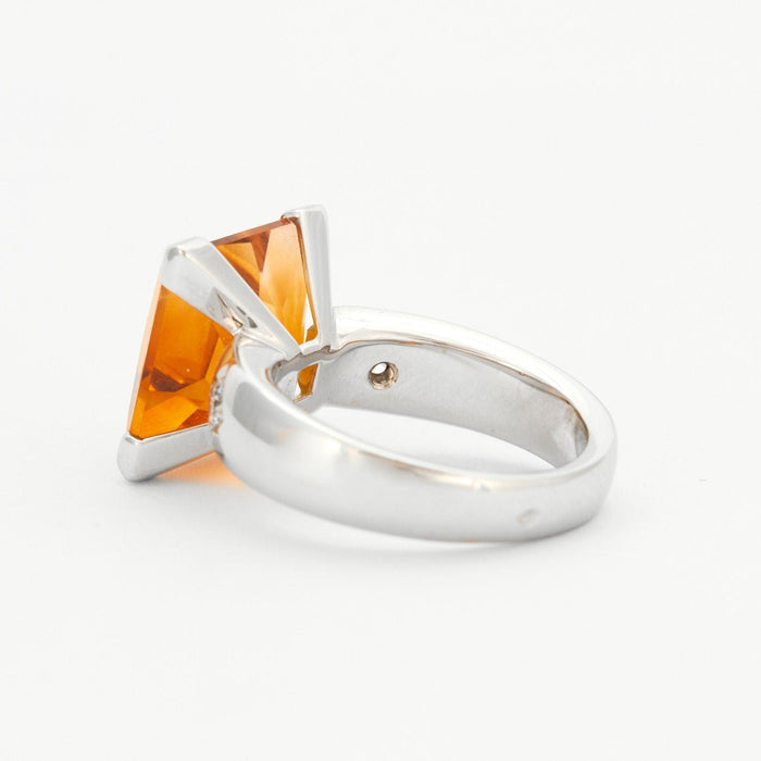 Bague 52 Bague Citrine Diamants 58 Facettes 002.189