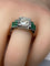 Bague 52 Bague Art Déco Platine, Diamant 1,55cts et Emeraudes 58 Facettes