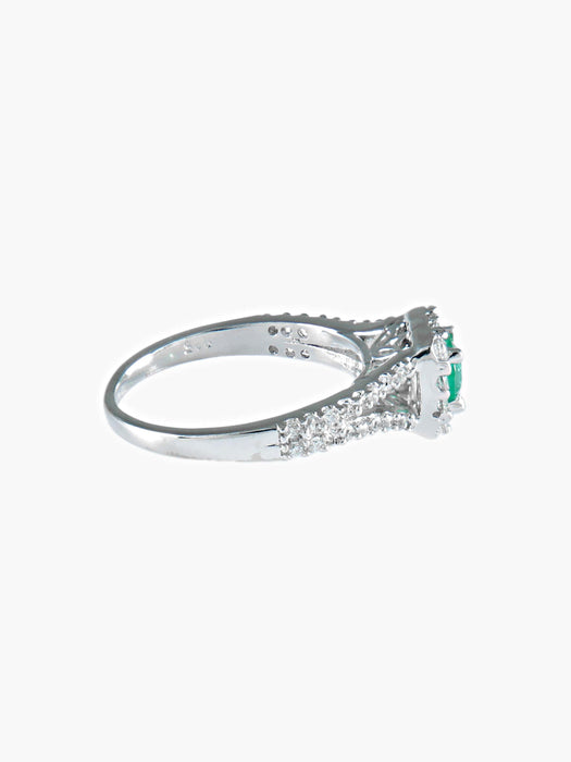 Bague 52 Bague Emeraude Diamants 58 Facettes