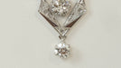 Art Deco necklace in platinum gold and diamonds 58 Facettes 30578