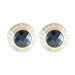 Boucles d'oreilles BOUCLES D’OREILLES OR JAUNE 14K HEMATITE DIAMANTS ET MOISSANITES 58 Facettes LP 920