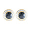 Boucles d'oreilles BOUCLES D’OREILLES OR JAUNE 14K HEMATITE DIAMANTS ET MOISSANITES 58 Facettes LP 920