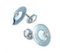 Boucles d'oreilles DINH VAN. Paire de boucles d’oreilles Cible or blanc et diamants 58 Facettes