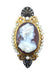 Brooch Cameo brooch 19th gold, diamonds and pearls 58 Facettes