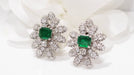 Earrings Emerald and diamond earrings 58 Facettes 30089